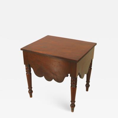 English Georgian circa 1820 Turned Leg Bedside Table