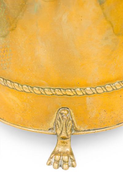 English Georgian style Brass Round Bucket With Lid