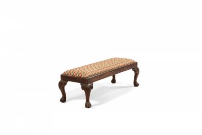 English Georgian style Low Upholstered Bench