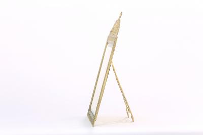 English Gilt Brass Framed Beveled Vanity Mirror