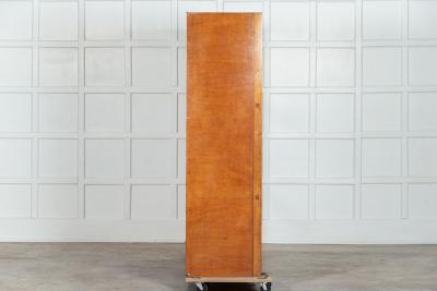 English Glazed Oak Haberdashery Cabinet