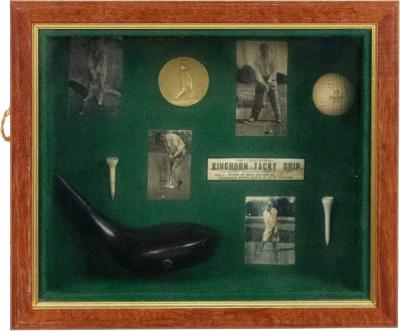 English Golf Display Case Wall Plaque