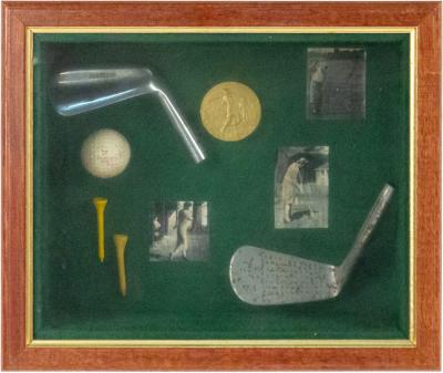 English Golf Display Case Wall Plaque