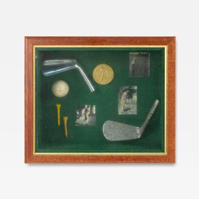 English Golf Display Case Wall Plaque