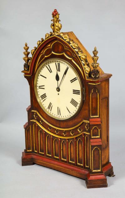 English Gothic Fusee Clock