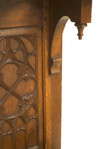 English Gothic Oak Umbrella Stand