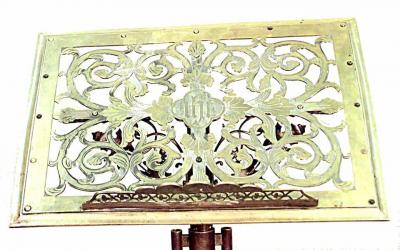 English Gothic Revival Brass Lectern Music Stand