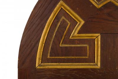 English Gothic Revival Dark Oak Paneled Doors