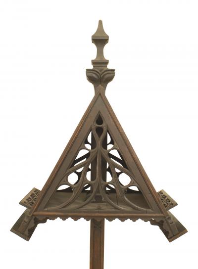 English Gothic Revival Oak Duet Stand