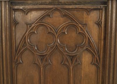 English Gothic Revival Oak Panel Railings