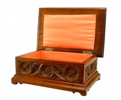 English Gothic Revival Style Oak Letter Box