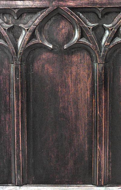 English Gothic Revival Walnut Full Size Bed