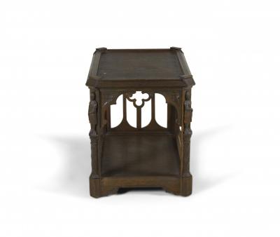 English Gothic Style Oak End Table