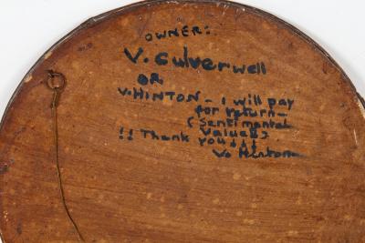 English Hammered Copper Round Mirror