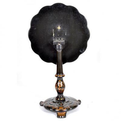 English Hand Painted Tilt Top Tables Pair 19th Century