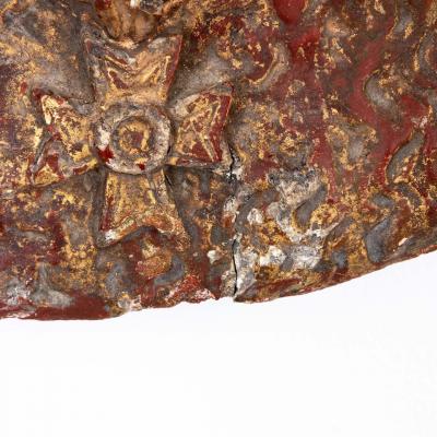 English Heraldic Plaque with Lions Early 20th Century