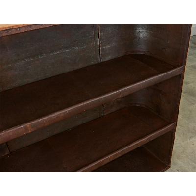 English Huffer Pine Demilune Warming Cabinet