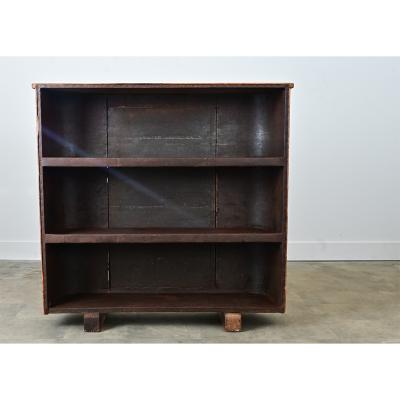 English Huffer Pine Demilune Warming Cabinet