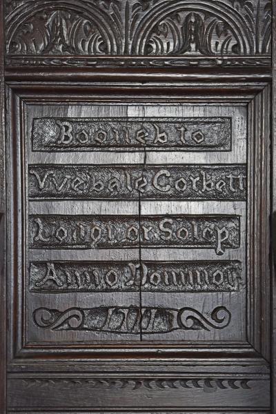 English Jacobean Style Oak Wainscot Armchair