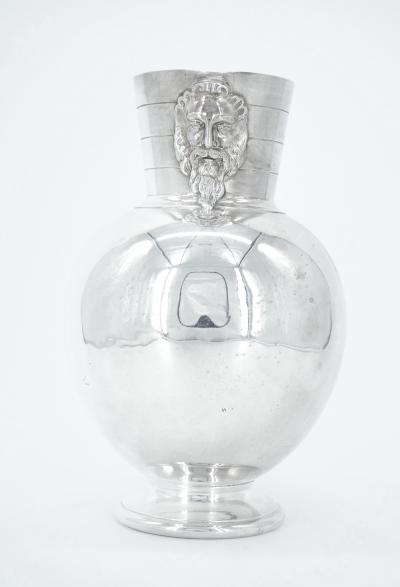 English Late 19th Century Silver Plate Tableware Serving Water Pitcher