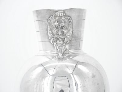 English Late 19th Century Silver Plate Tableware Serving Water Pitcher