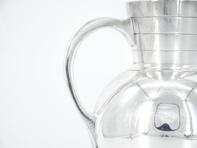 English Late 19th Century Silver Plate Tableware Serving Water Pitcher