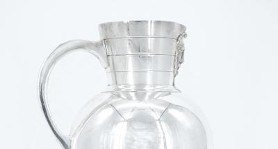 English Late 19th Century Silver Plate Tableware Serving Water Pitcher