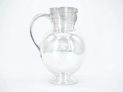 English Late 19th Century Silver Plate Tableware Serving Water Pitcher