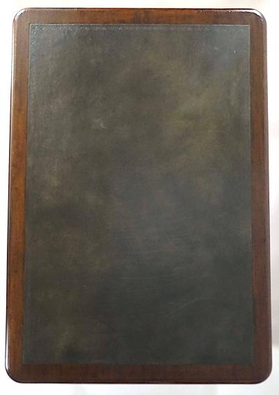 English Late Regency Double Sided Mahogany Library Writing Table circa 1830