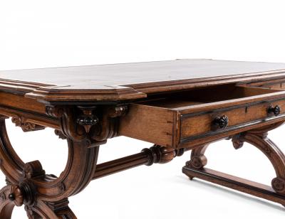 English Late Regency Oak Writing Table