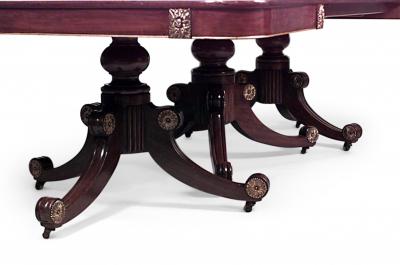 English Late Regency Ormolu Mahogany Dining Table