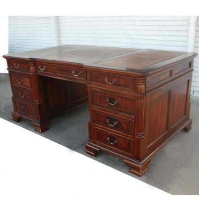 English Leather Top Partner Desk