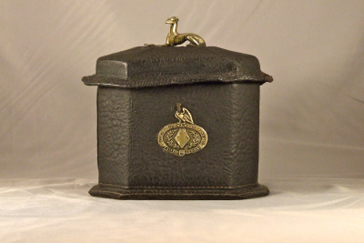 English Leather and Tin Tobacco Caddy