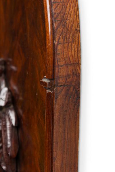 English Mahogany Carved Animal Game Wall Plaque