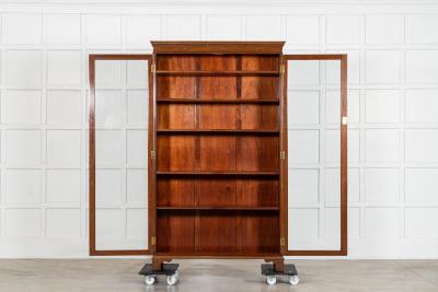 English Mahogany Glazed Bookcase
