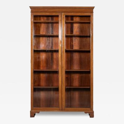 English Mahogany Glazed Bookcase