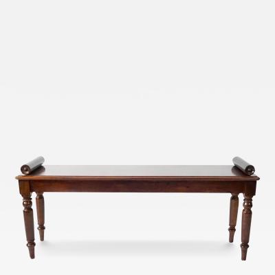 English Mahogany Hall Bench circa 1830