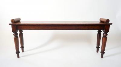English Mahogany Hall Bench circa 1830
