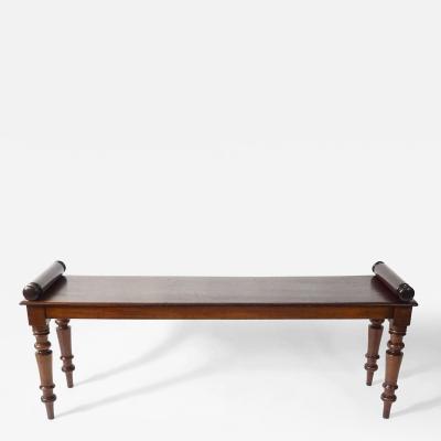 English Mahogany Hall Bench circa 1850