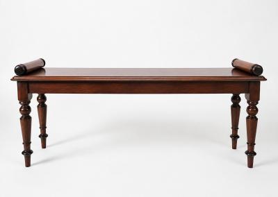 English Mahogany Hall Bench circa 1860