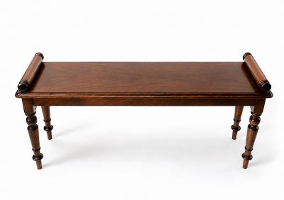 English Mahogany Hall Bench circa 1860