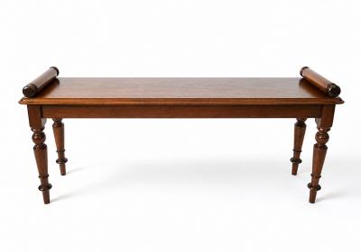 English Mahogany Hall Bench circa 1860