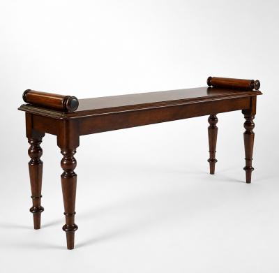 English Mahogany Hall Bench circa 1860