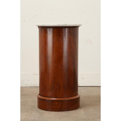 English Mahogany Round Bedside Table
