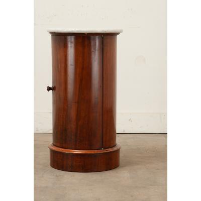 English Mahogany Round Bedside Table
