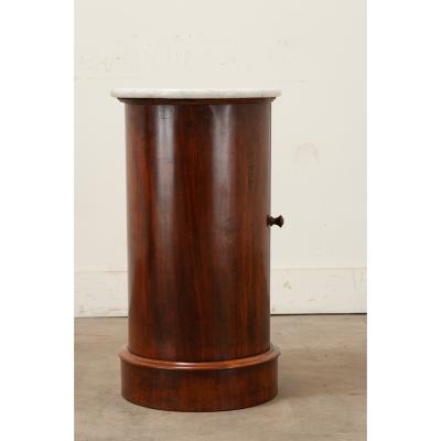 English Mahogany Round Bedside Table
