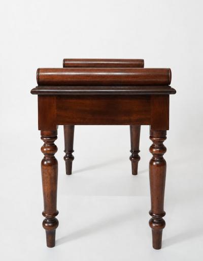 English Mahogany Single Seat Hall Bench circa 1840