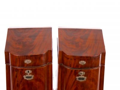 English Mahogany Wood Campaign Cellarette Wine Storage Box