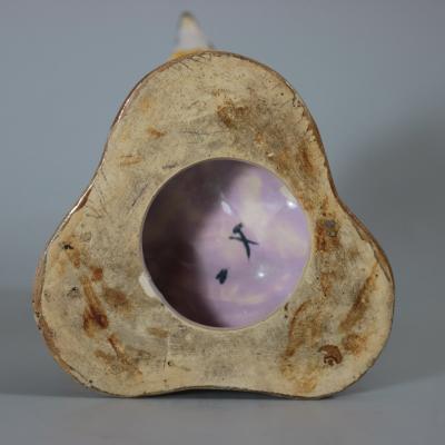 English Majolica Bird Triple Throated Vase