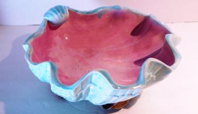 English Majolica Clam Shell Bowl Circa 1880